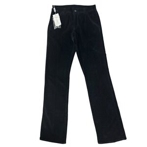 Versace Collection Black Stretch Cotton Pants Women Size 29 Designer Italy New